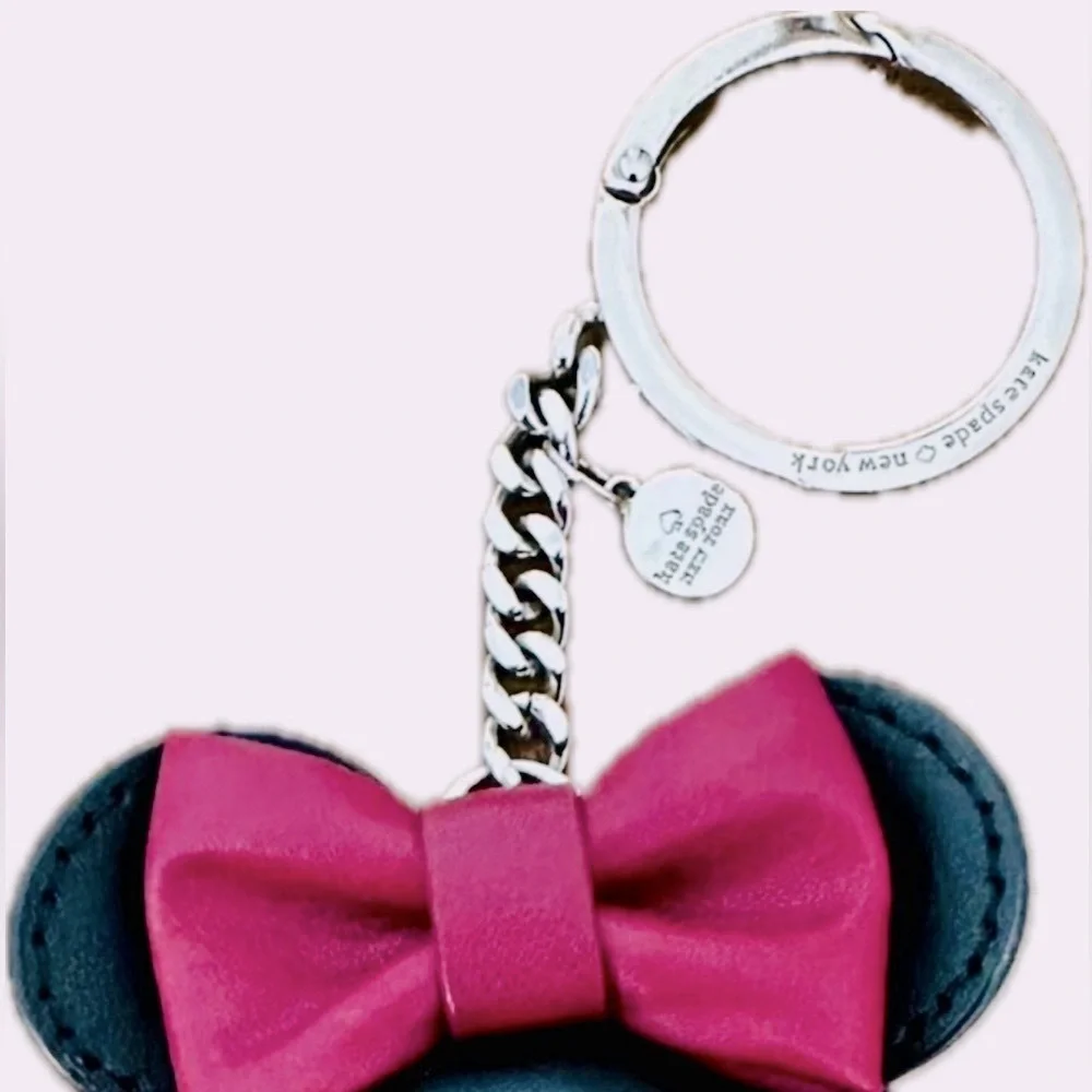 Kate Spade Disney Minnie Mouse Keychain bag Charm w dustbag NWOT